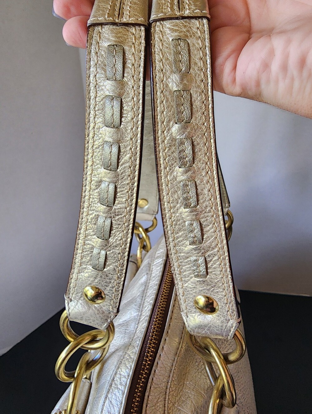 Coach Courtney Soho Dome Satchel, EUC, Metallic, 2008, F13137, $598 MSRP - Picture 3 of 10